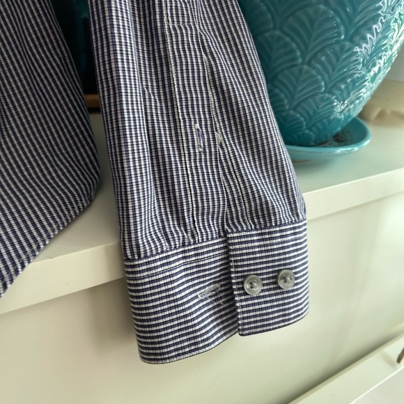 Calvin Klein Men's Purple and White Striped Shirt 17 36/37 - Picture 15 of 16